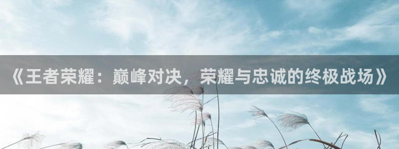 极悦娱乐注册平台：《王者荣耀：巅峰对决，荣耀与忠诚的终极战场